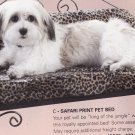 SAFARI PRINT PET BED