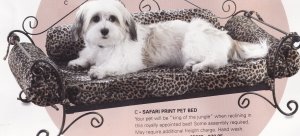 SAFARI PRINT PET BED