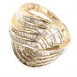 2 CTTW Baquette cut Diamonds-10K Yellow Solid Gold Ring