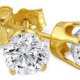 Gold and Diamond Earrings