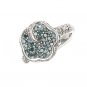 1.5 Ctw Geniune Blue&White Diamond Ring