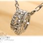 three rings silver necklace