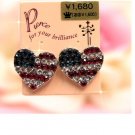 USA heart earrings