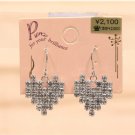 silver mosaic earrings