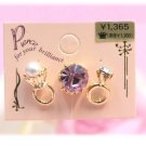 wedding ring earrings set