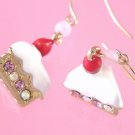 strawberry cake earrings