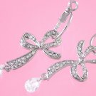 ribbon hoop earrings