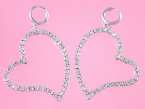 oversize heart earrings