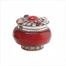 ROSE SCENTED JEWLED-LID JAR CANDLE