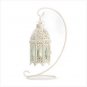 WHITE FANCY CANDLE LANTERN WITH STAND