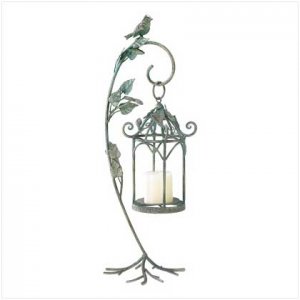 VERDIGRIS VINE CANDLEHOLDER