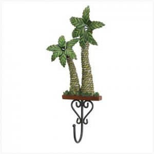 PALM TREE RATTAN WALL HOOK