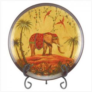 ELEPHANT PLATE WITH STAND
