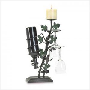 GRAPEVINE CANDLE/WINE HOLDER