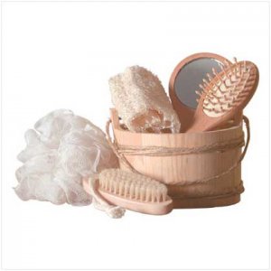 RUSTIC BUCKET BATH SET
