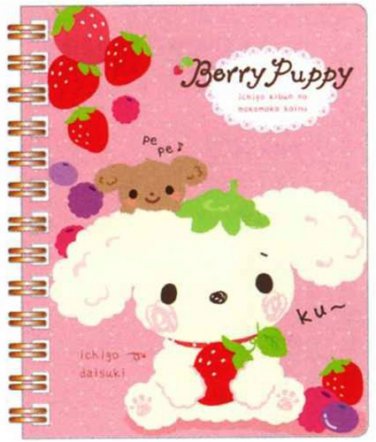 San-X Berry Puppy Pocket Spiral Notebook