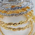 2pcs Bangles Cast 3'' Wide/DZ choose Gold Or Silver