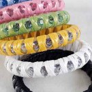 Bangle Wavon With Color Acrylic Stones 3'' Wide/DZ 6 Color Asst
