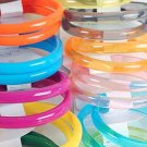 2pcs Bangles Transparent Acrylic 3'' Wide/DZ 7 Color Asst,Transparent Colors