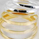 3pcs Bangles Metal, 3'' Wide/DZ 3'' Wide,Choose Gold Or Silver Finish