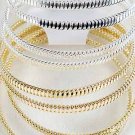 4Pcs Bangles Metal Wires 3'' Wide/DZ Choose Gold Or Silver Finish - SSB1141