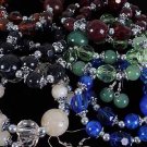 Bracelet & Earring Set Lucite W Beads/DZ 6 Color Asst,Stretch