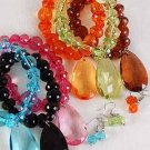 Bracelet & Earring Set Lucite W Large Teardrop/DZ