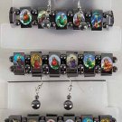 Bracelet & Earring Set Religious Hemetite W Magnet **HOT** Hemetite With Magnet