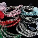 Bracelet 3pcs SingleTennis W Ribbons,Stretch/DZ 6 Color asst **HOT**