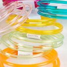 Bracelet 4pc Bangles Transparent Colors/DZ 7 Color Asst