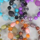 Bracelet Bead With Lucites ,6 Color Asst/DZ **NEW Arrival** Stretch