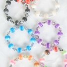 Bracelet Lucite With Strip Balls/DZ **Stretch** Color asst