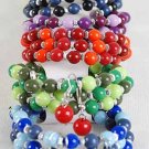 Bracelets & Earring Sets Flexable W Solid Beads/DZ **NEW** 6 Color Asst,Flexable