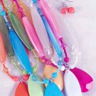Necklace Sets Large Teardrop Pendant With Silky Marbles DZ 7 Color Asst