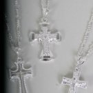 Hip Hop Necklace Cross/DZ Choose Gold or Silver