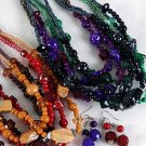 Necklace Set Lucite W Glitter Block & Neads 24''/DZ /dz **NEW** Winter Color Asst 24'',6 color asst