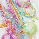 Necklace Sets Large Round Pendant With Transparent Colors/DZ 7 Color Asst