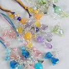Necklace Sets Chain W Acrylic Beads W Heart Charms ** New Arrival** 6 Color Asst