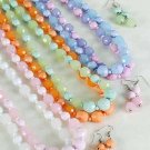 Necklace Sets Lucite W Cotton Candy Colors 22''/DZ ** New Arrival** 6 Color Asst