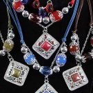 Necklace Sets Lucite W Square Pearl Drops/DZ **New Arrival** 6 Color asst