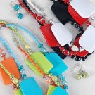 Necklace Sets Lucite With Blocks/DZ 7 Color Mix