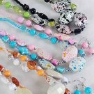 Necklace Sets Lucite W Spray Blocks/DZ ** New Arrival** 6 Color Asst