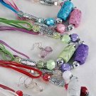 Necklace Sets Marble Block W silver Beads/DZ ** New Arrival** 6 Color Asst