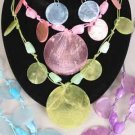 Necklace Sets With Paper Shells/DZ 6 Color Asst