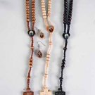 Necklace Sets Wood Prayer Beads/DZ **NEW** Natoral Wood Color Asst