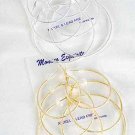 Earring 3 Pair Mesh Hoop 2" 2.5" 3" 3Size mix/dz Choose Gold Or Silver Finish - pip/ston/272