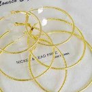 Earring 3 Pair Mesh Hoop Gold 2" 2.5" 3" 3Size mix/dz Gold