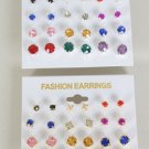 Earrings 12 Per Color Studs Multi/DZ Choose Colors Gold Multi; Silver Multi