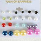 Earrings 12per ABS Pearl Multi Color Asst/DZ **NEW** ABS pearl Multi Color Asst