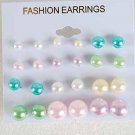 Earrings 12per ABS Pearl Pastel Color Asst/DZ **NEW** Pastel Color Asst